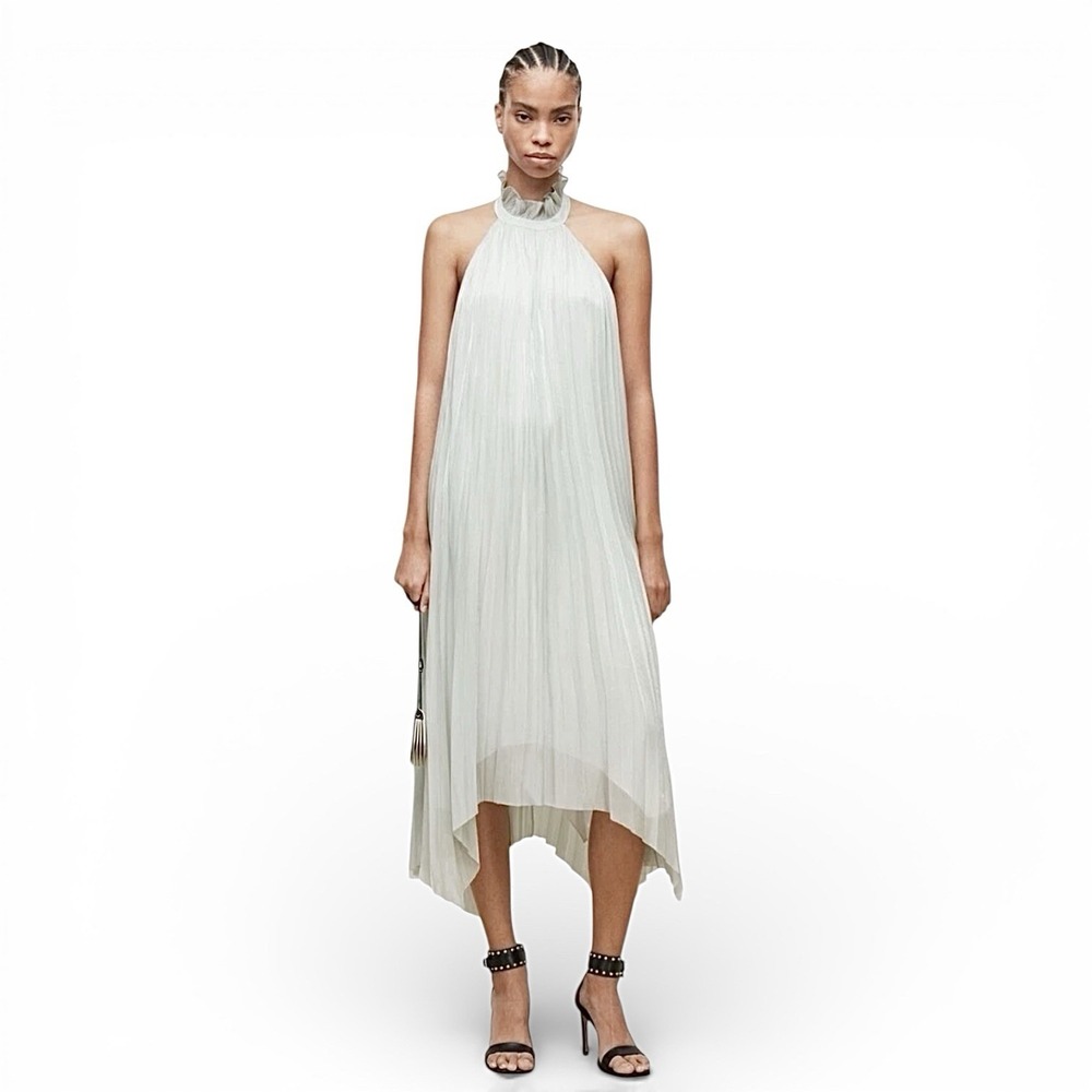 All Saints Alaya Trapeze Halter‎ Maxi Dress Size 8